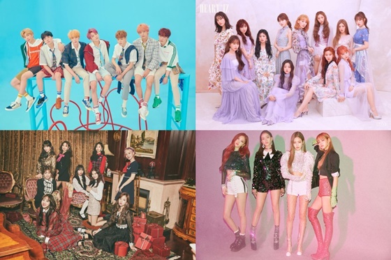 /사진제공=빅히트,오프더레코드,YG,JYP