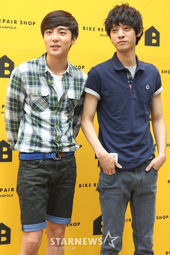 2013년 6월 한 행사에 함께 참석했던 로이킴(사진 왼쪽), 정준영/사진=스타뉴스
