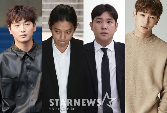 가수 정진운, 정준영, 강인, 모델 이철우 /사진=스타뉴스, 에스팀엔터테인먼트