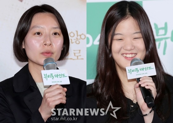 영화 '뷰티플 마인드'의 손미 감독(왼쪽), 바이올리니스트 김수진 /사진=김휘선 기자