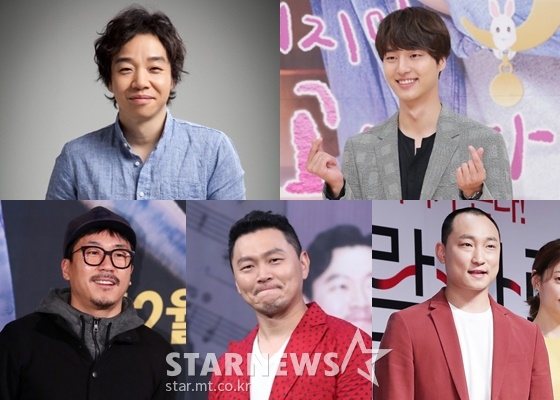 배우 양주호, 양세종, 양현민, 양동근, 양익준(위에서부터 시계방향으로) /사진=플라이업엔터테인먼트, 스타뉴스