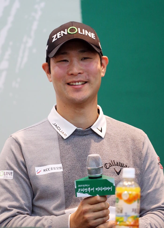 군 전역후 올 시즌 투어에 복귀하는 '원조 장타자' 김대현. /사진=KPGA 제공
