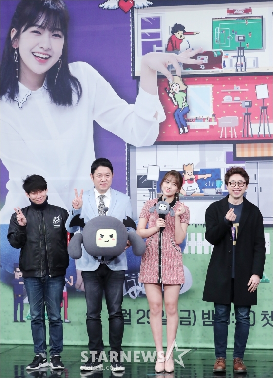  박진경 PD, 방송인 김구라, 아이즈원 안유진, 권해봄 PD /사진=김창현 기자