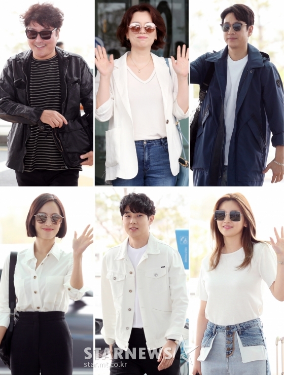 전원 칸에 도착한 영화 '기생충' 주역들 / 사진=김휘선 기자