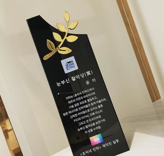 윤아가 받은 '눈부신 활약상'/사진=윤아 인스타그램