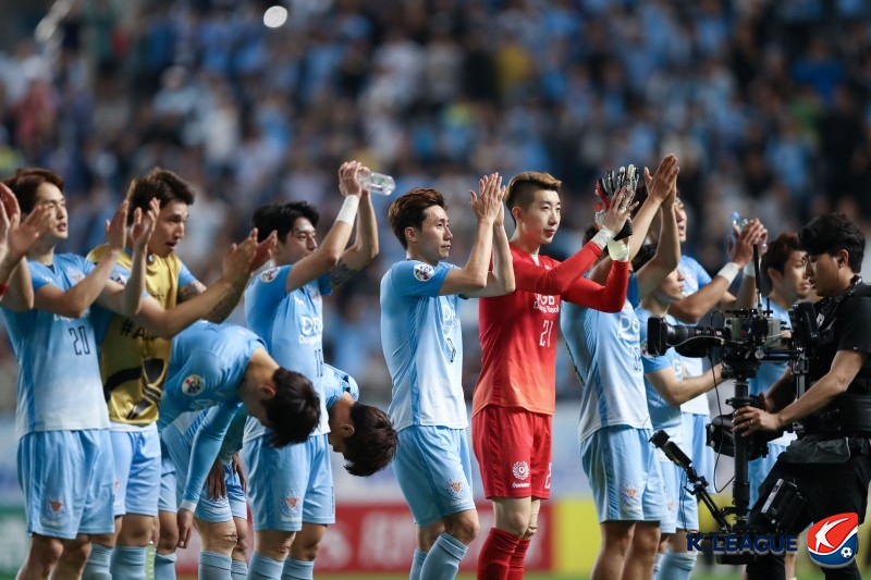 대구FC 선수단. /사진=한국프로축구연맹 제공