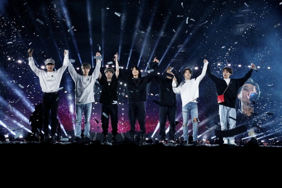 지난 18일과 19일 미국 뉴저지에서 'LOVE YOURSELF SPEAK YOURSELF' 미국 스타디움 투어를 마친 아이돌그룹 방탄소년단의 모습 /사진제공=빅히트엔터테인먼트