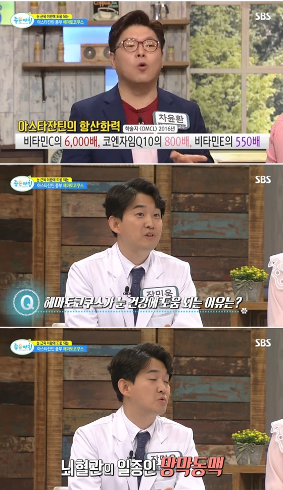 헤마토코쿠스가 눈 건강뿐 아니라 뇌 건강에도 도움이 된다는 사실이 전해졌다./사진=SBS '좋은 아침' 방송화면 캡처