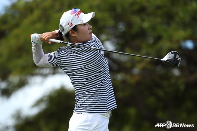 LPGA 투어 퓨어 실크 챔피언십 3라운드에서 공동 14위에 자리한 강혜지. /AFPBBNews=뉴스1