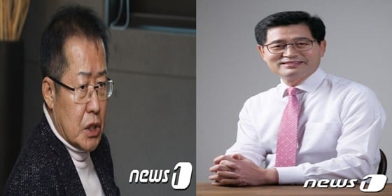 홍준표 전 대표와 조진래 전 의원./사진=뉴스1