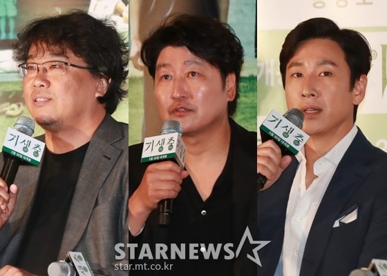 봉준호 감독, 배우 송강호, 이선균(왼쪽부터) /사진=이동훈 기자