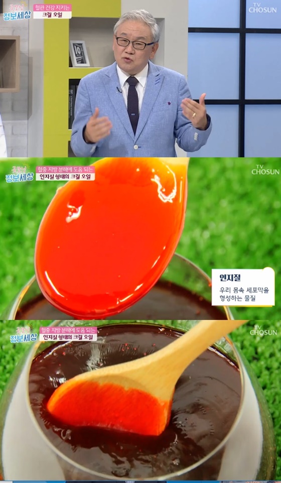 크릴오일에 대한 관심이 뜨겁다./사진=TV조선 '굿모닝 정보세상' 방송화면 캡처