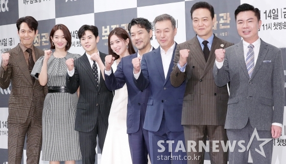 배우 이정재, 신민아, 김동준, 이엘리야, 정진영, 김갑수, 정웅인, 임원희. / 사진=김창현 기자