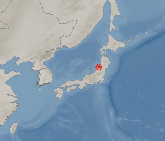 18일 오후 10시 22분 일본 아마가타현(혼슈) 야마가타 서북서쪽 83km 해역에서 규모 6.8의 지진이 발생했다/사진=기상청 홈페이지