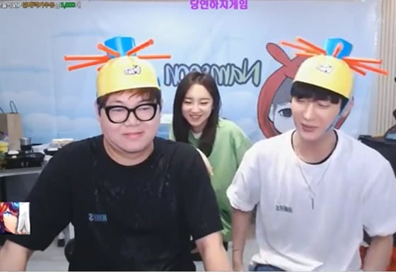 감스트, 외질혜, NS남순./사진=아프리카TV 방송화면 캡처