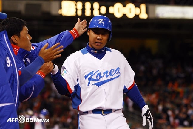 2009 WBC 당시 이범호(가운데). /AFPBBNews=뉴스1
