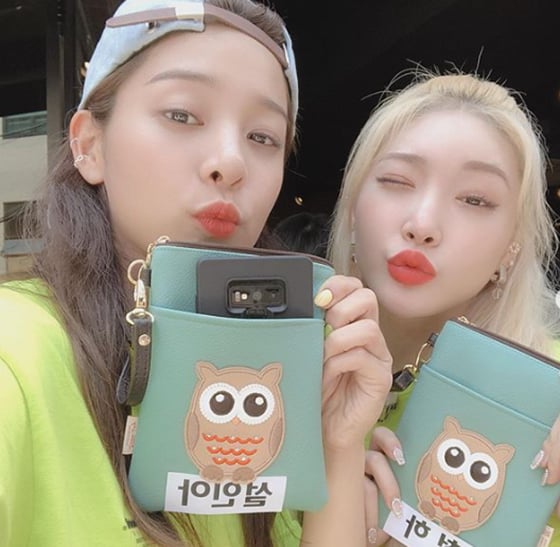 설인아와 청하./사진=설인아 인스타그램