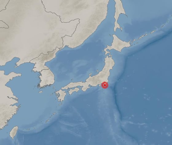 일본 도쿄에 규모 5.5의 지진이 발생했다./사진=기상청 홈페이지 캡처