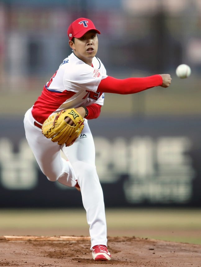지난 3월 당시 임기영. /사진=KIA 타이거즈 제공