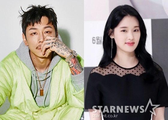 (왼쪽부터) 래퍼 빌스택스, 배우 박환희 /사진=저스트뮤직, 김휘선 기자