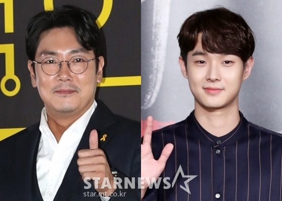 배우 조진웅(왼쪽), 최우식 /사진=김휘선, 이기범 기자