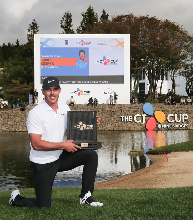 THE CJ CUP 2연패에 도전하는 브룩스 캡카./사진=CJ그룹