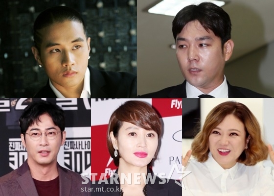 유승준, 강인, 김숙, 김혜수, 강지환(위쪽에서 시계 방향으로) /사진=스타뉴스