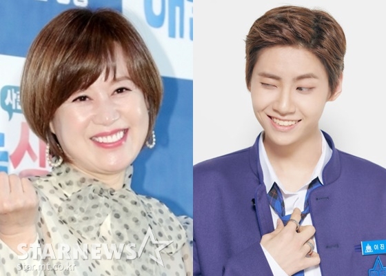 박미선, '프로듀스 X 101' 이진혁(오른쪽) /사진=김창현 기자, 엠넷