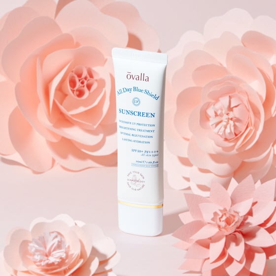 밸런스 몬스터 자외선 차단제 '오밸라 올데이 블루쉴드 썬스크린'(ovalla All Day Blue Shield SUNSCREEN) /사진=밸런스 몬스터(Balance Monster)