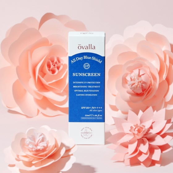 밸런스 몬스터 자외선 차단제 '오밸라 올데이 블루쉴드 썬스크린'(ovalla All Day Blue Shield SUNSCREEN) /사진=밸런스 몬스터(Balance Monster)