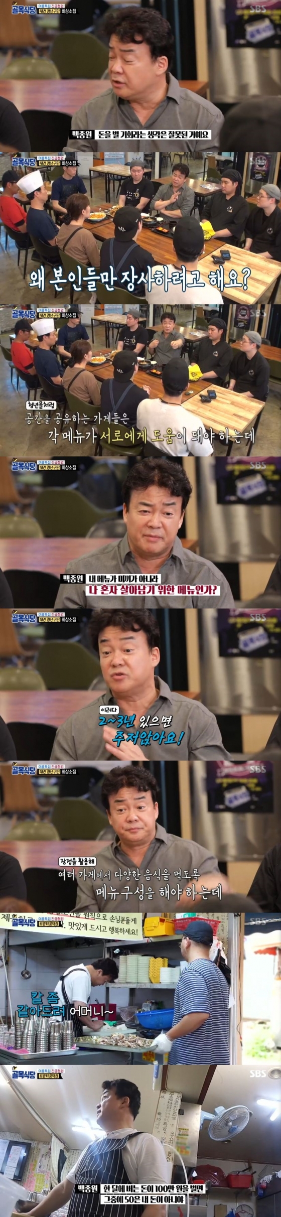 /사진=SBS 예능 프로그램 '백종원의 골목식당' 캡처