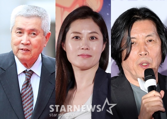 임권택 감독, 배우 문소리, 이창동 감독(왼쪽부터) /사진=이기범, 김휘선 기자