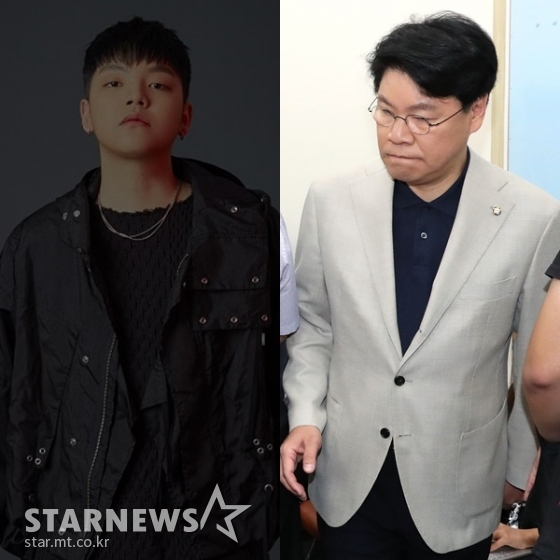 (왼쪽부터) 노엘, 장제원 의원 /사진=인디고뮤직, 스타뉴스