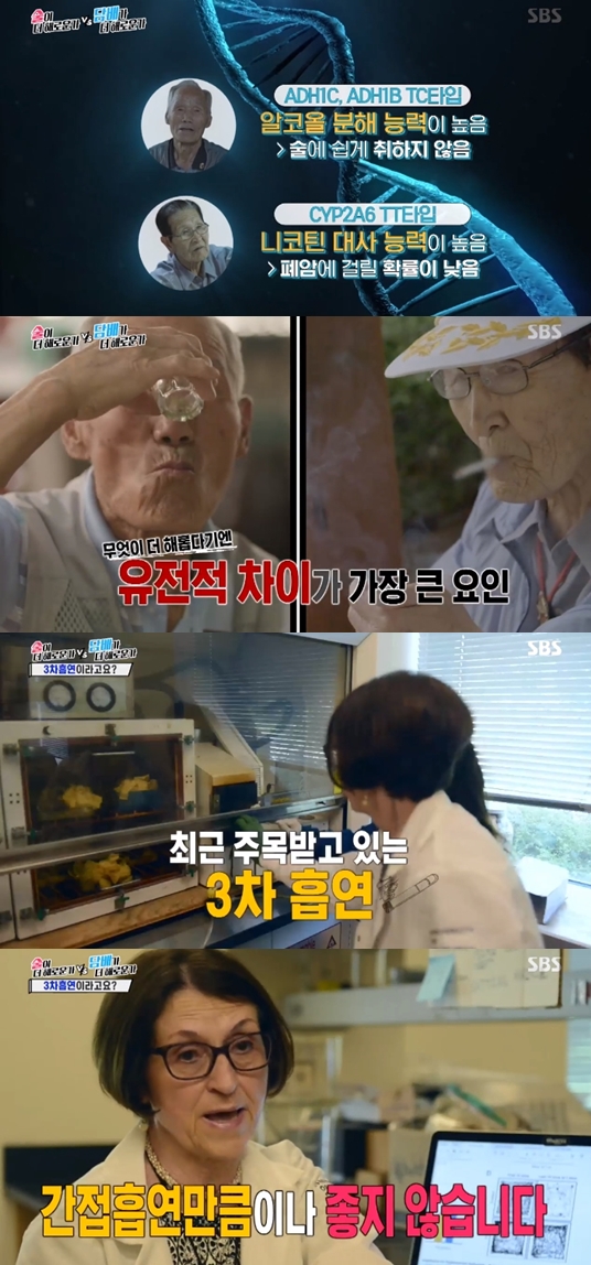 /사진=SBS 추석 특집 '신동엽 VS 김상중 - 술이 더 해로운가, 담배가 더 해로운가' 방송화면 캡처