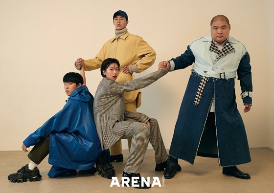 영화 '장사리: 잊혀진 영웅들'에 출연한 배우 김성철, 이재욱, 장지건, 이호정(왼쪽부터 시계방향으로) /사진제공=아레나 옴므 플러스