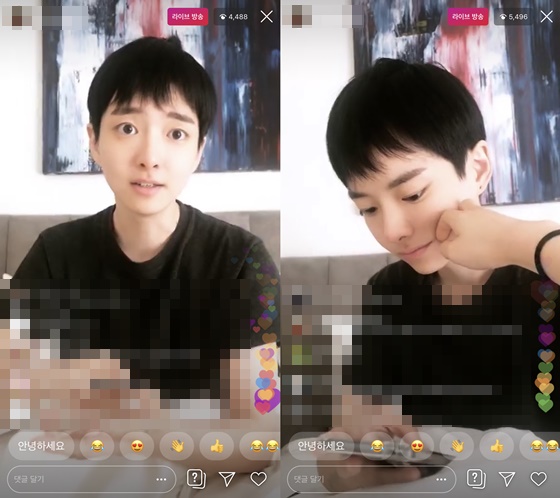 /사진=한서희 인스타그램 라이브 방송 화면 캡처