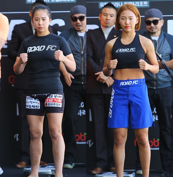 이은정(왼쪽)과 박지수. /사진=로드 FC