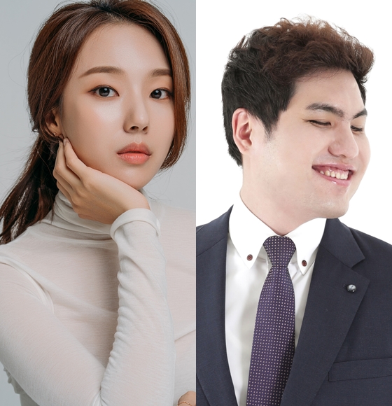 제9회 서울배리어프리영화제 개막식 사회를 맡은 배우 이정민과 아나운서 이창훈.
