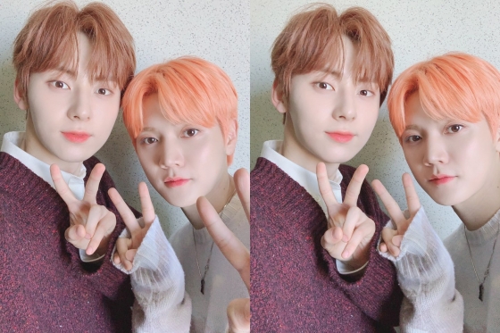 /사진=뉴이스트 트위터 (민현 렌)