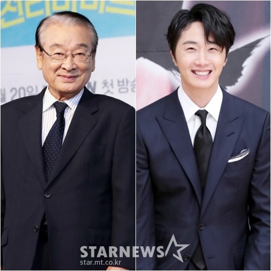 이순재(왼쪽)와 정일우 /사진=스타뉴스