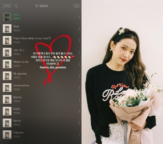 /사진=레드벨벳 예리 인스타그램