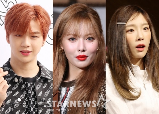 (왼쪽부터)강다니엘, 현아, 태연 /사진=스타뉴스