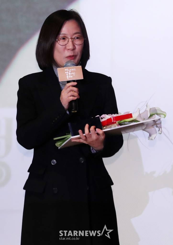 영화 '기생충'을 제작한 곽신애 대표 /사진=김휘선 기자