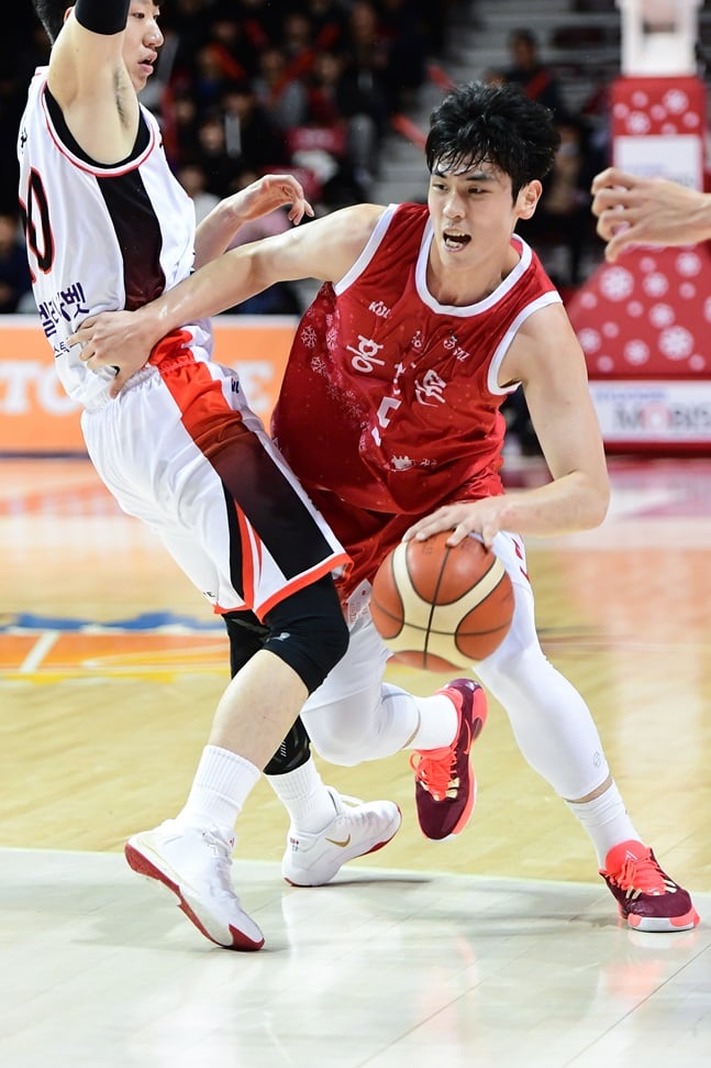 가드로서 팀을 잘 리드한 KGC 변준형. /사진=KBL 제공