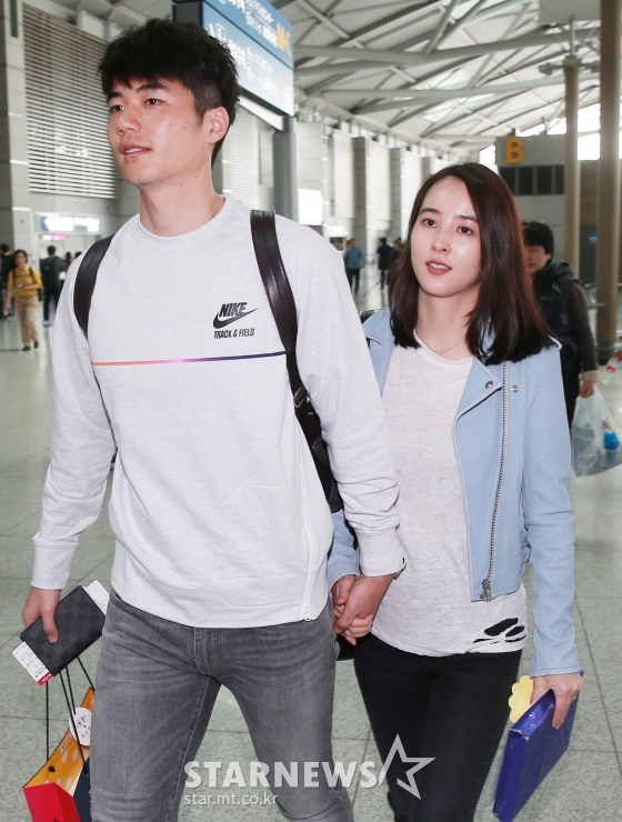 배우 한혜진, 기성용 부부 /사진=김창현 기자