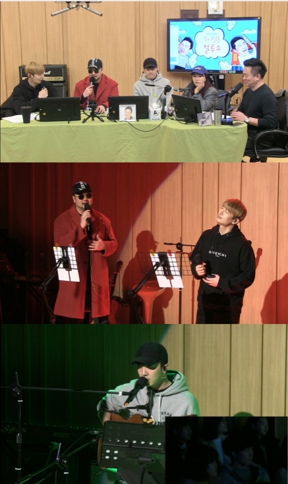 /사진=SBS 파워FM '두시탈출 컬투쇼' 캡처 (왼쪽부터 손호영 김태우 적재 신봉선 김태균)