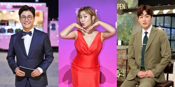 '2019 SBS 연예대상' MC 김성주, 박나래, 조정식 아나운서 /사진제공=SBS
