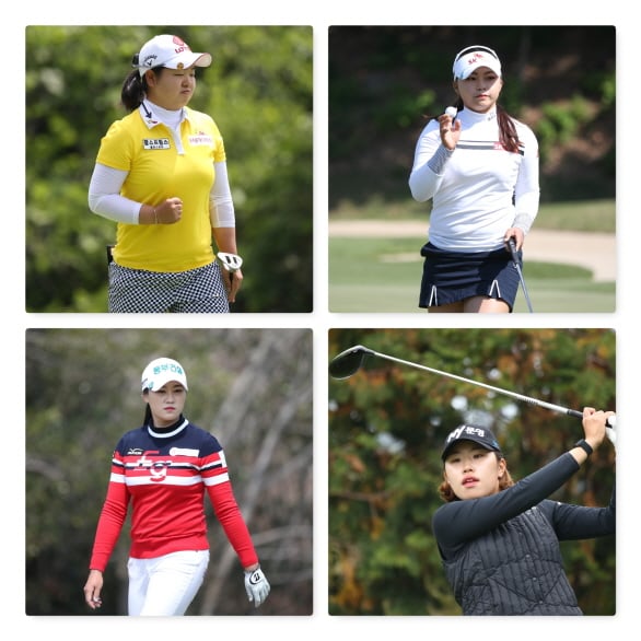 하민송-김지영2-이지현2-지한솔(시계방향)./사진=KLPGA