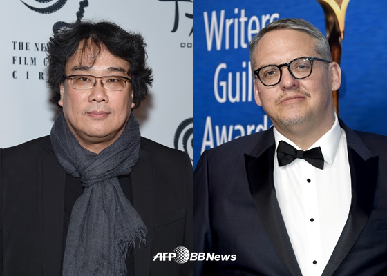 봉준호 감독(왼쪽), 아담 맥케이 감독 /AFPBBNews=뉴스1