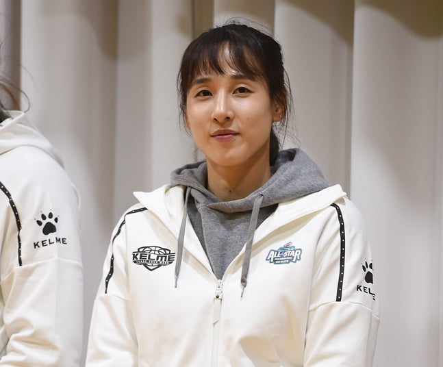 11일 행사에 나서 김단비. /사진=WKBL 제공